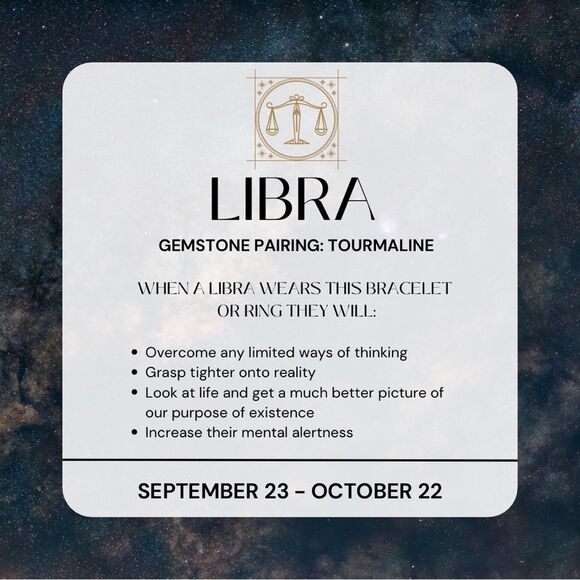 NWT Wool + Pepper Co. Libra + Tourmaline Bracelet - Zodiac x Gemstone Collection - Picture 2 of 9